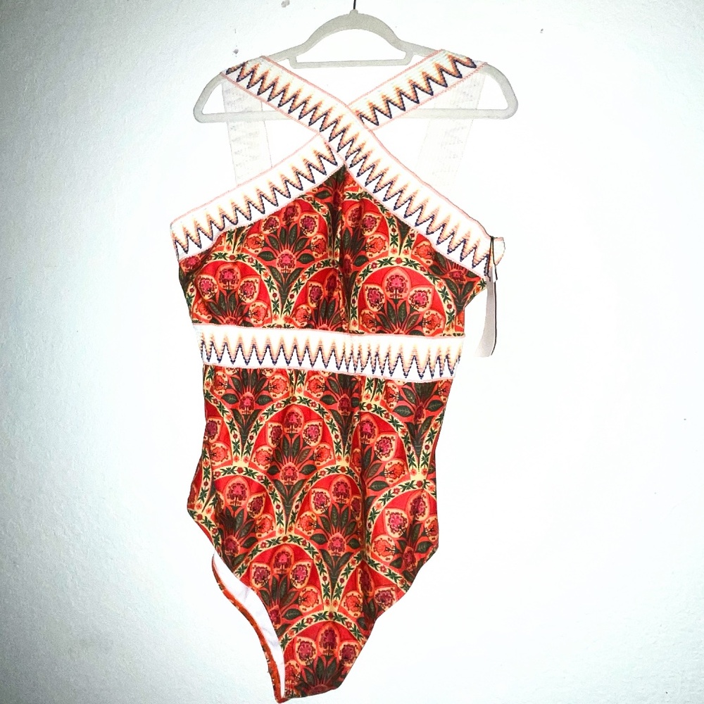 NWT HANNA NIKOLE One Piece plus sized Swim Suit SZ 24 W